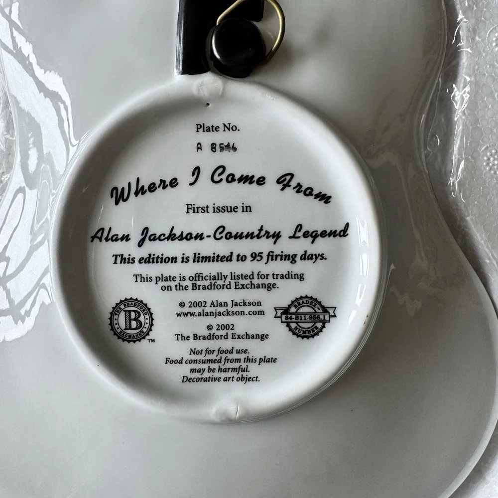 Alan Jackson Signed Guitar Plate Where I Come From Vintage 2002